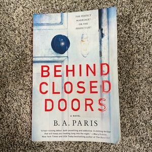 Behind closed doors by B.A Paris bool novel